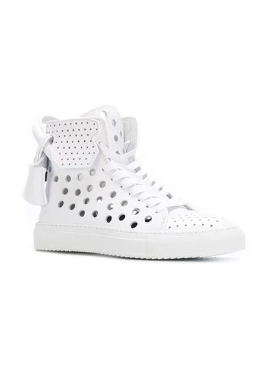 Shop Buscemi Perforated Hi-top Sneakers