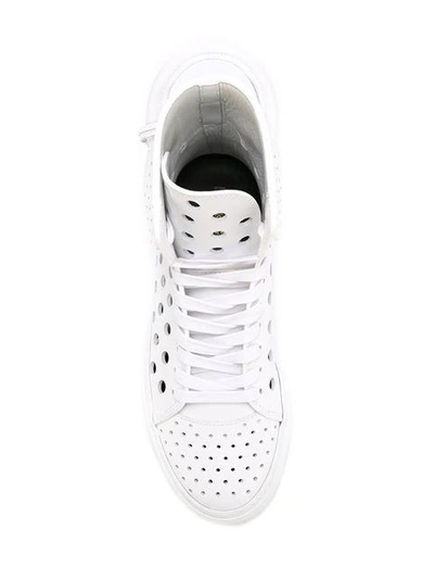 Shop Buscemi Perforated Hi-top Sneakers