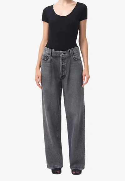 Agolde Dax High-rise Jeans In Gray