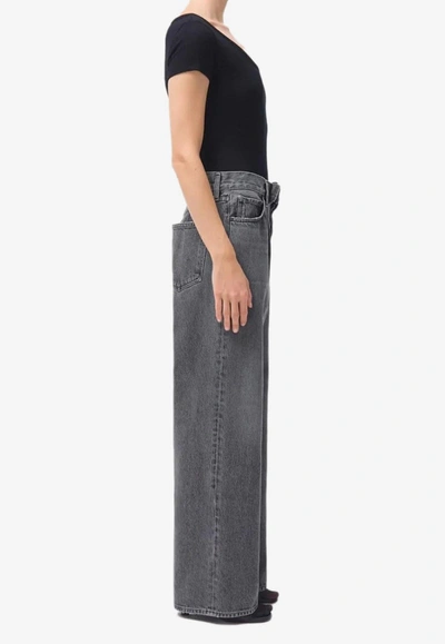Agolde Dax High-rise Jeans In Gray