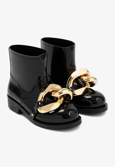 Shop Jw Anderson Chain Ankle Rubber Boots In Black