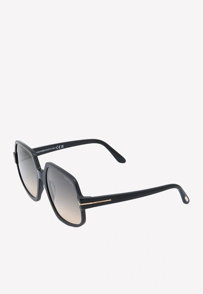 Tom Ford Gradient Square Acetate Sunglasses In Gray