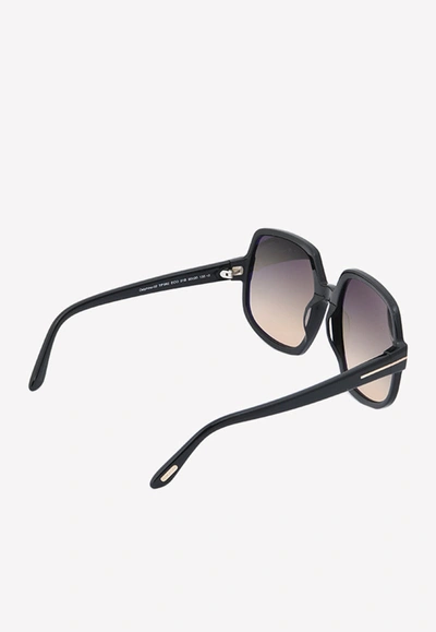 Tom Ford Gradient Square Acetate Sunglasses In Gray