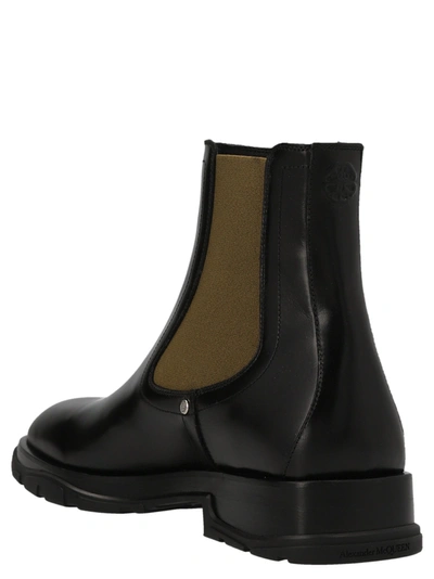Shop Alexander Mcqueen Leather Ankle Boots