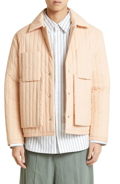 Shop Craig Green Quilted Worker Jacket In Peach