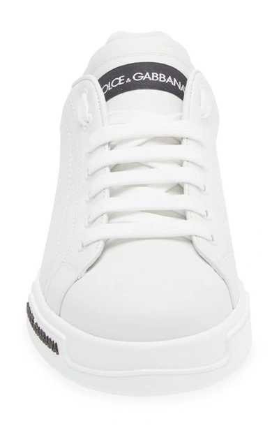 Shop Dolce & Gabbana Portofino Logo Detail Sneaker In White