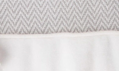 Feltman Brothers Chevron Footie & Hat Set In Ivory/ Grey