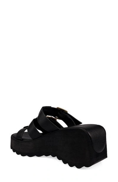 Zigi Artisan Aritz Platform Sandal In Black Leather