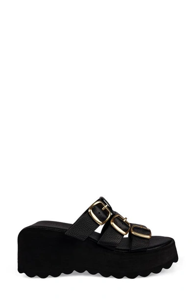 Zigi Artisan Aritz Platform Sandal In Black Leather