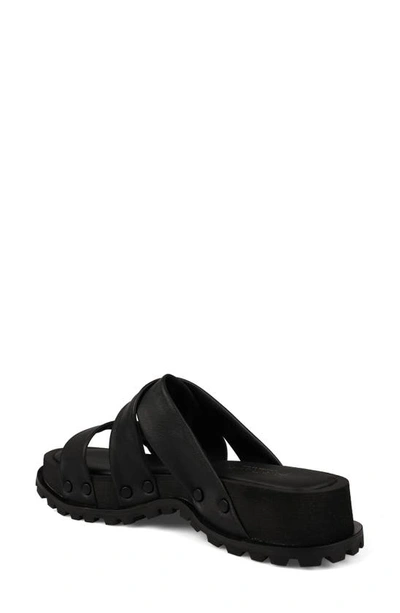 Zigi Artisan Elixa Platform Sandal In Black Leather