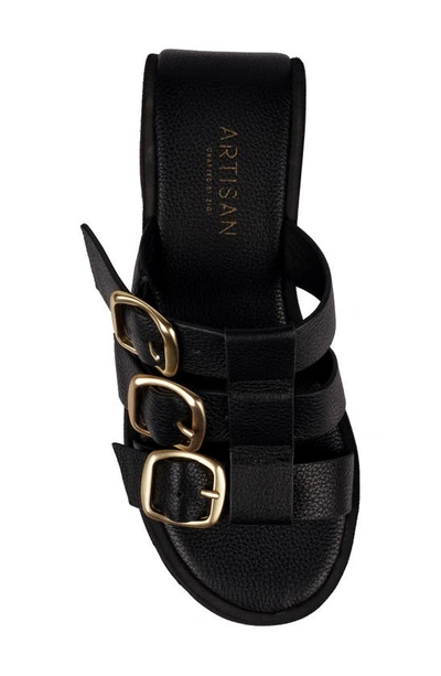 Zigi Artisan Aritz Platform Sandal In Black Leather