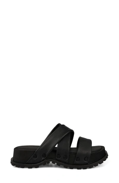 Zigi Artisan Elixa Platform Sandal In Black Leather