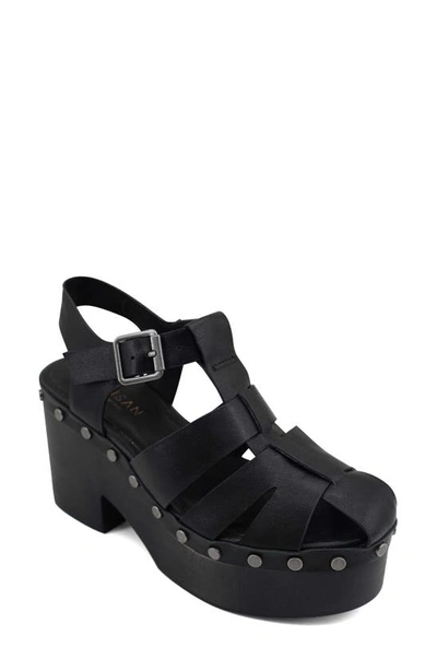 Shop Zigi Artisan Artisan Crafted By Zigi Lorenza Platform Fisherman Sandal In Black Leather