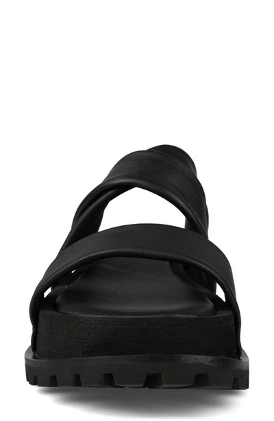 Zigi Artisan Elixa Platform Sandal In Black Leather