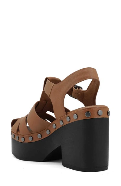 Zigi Artisan Lorenza Platform Fisherman Sandal In Tan Leather