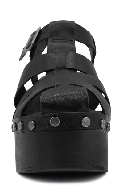 Shop Zigi Artisan Lorenza Platform Fisherman Sandal In Black Leather