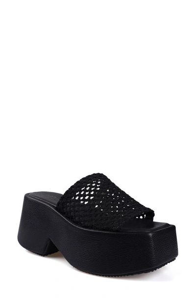 Shop Zigi Artisan Artisan Crafted By Zigi Melina Platform Sandal In Black Fabric