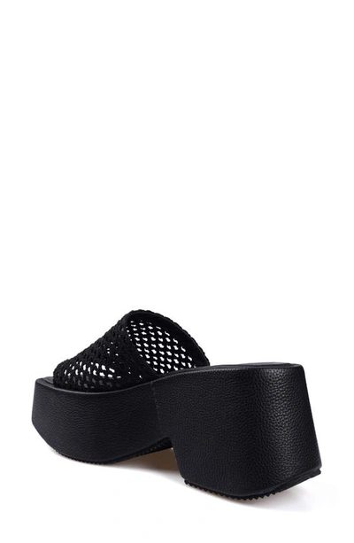 Zigi Artisan Melina Platform Sandal In Black Fabric