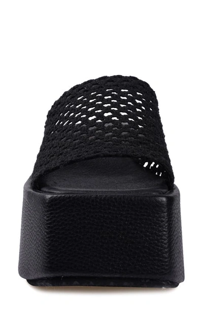 Zigi Artisan Melina Platform Sandal In Black Fabric