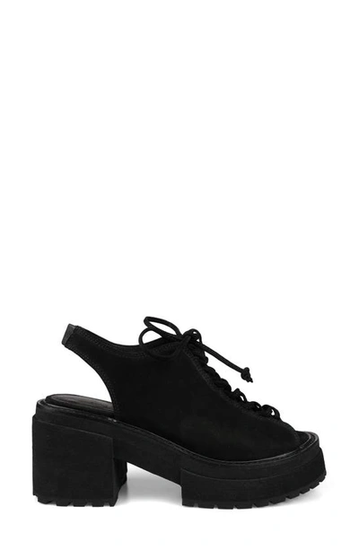 Shop Zigi Artisan Monserrat Platform Slingback Sandal In Black Leather