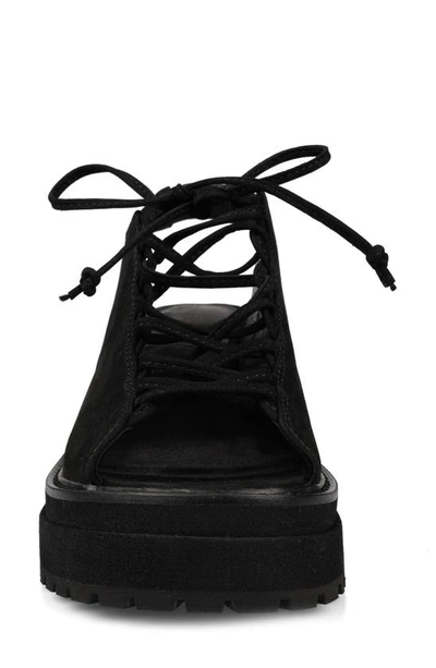 Shop Zigi Artisan Artisan Crafted By Zigi Monserrat Platform Slingback Sandal In Black Leather