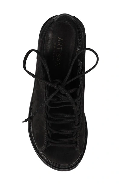 Shop Zigi Artisan Artisan Crafted By Zigi Monserrat Platform Slingback Sandal In Black Leather