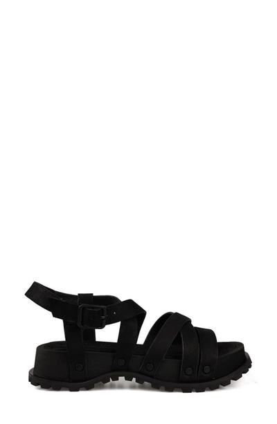 Shop Zigi Artisan Artisan Crafted By Zigi Malu Platform Sandal In Black Leather