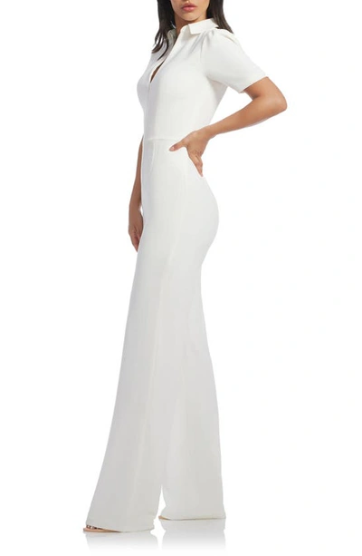 Dress The Population Women's Gloria Wide-leg Jumpsuit In Off White