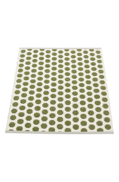 Shop Pappelina Noa Polka Dot Indoor/outdoor Rug In Green Tones