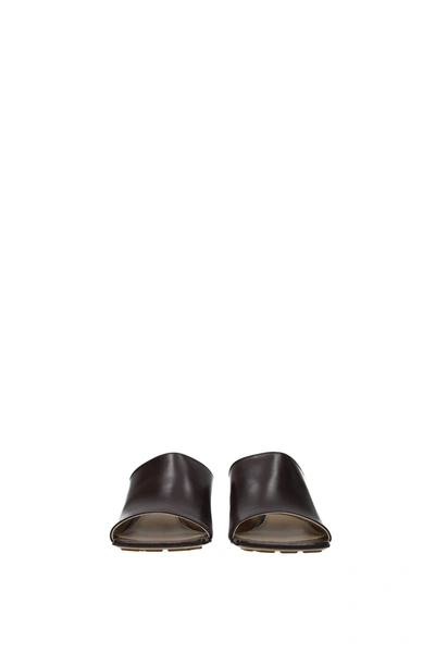 Shop Bottega Veneta Sandals Polyamide Brown Dark Chocolate