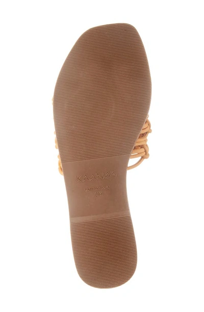 Shop Kaanas Atka Woven Slide Sandal In Marigold