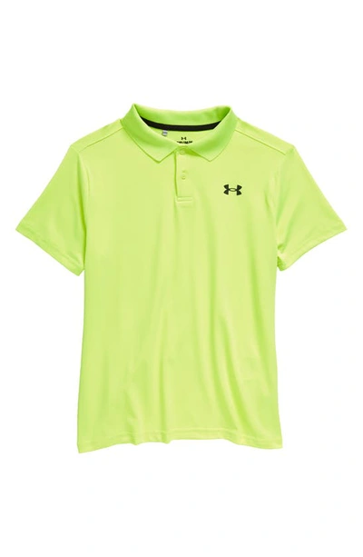 Shop Under Armour Kids' Performance Polo In Lime Surge / Black
