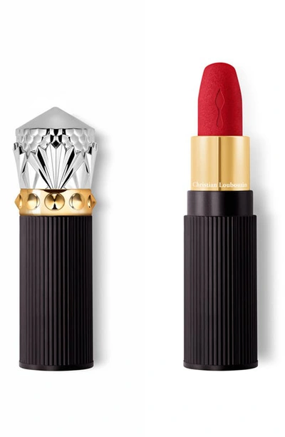 Shop Christian Louboutin Rouge Louboutin Velvet Matte On The Go Lipstick In Red Dramadouce 005