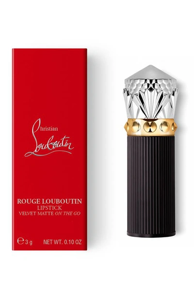 Shop Christian Louboutin Rouge Louboutin Velvet Matte On The Go Lipstick In Red Dramadouce 005