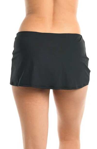 Shop La Blanca Island Goddess Skirted Bikini Bottoms In Black