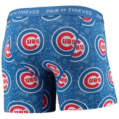 Shop Pair Of Thieves Black/royal Chicago Cubs Super Fit 2-pack Boxer Briefs Set