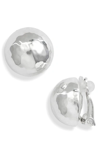 Shop Ippolita Classico Pinball Clip-on Earrings In Silver