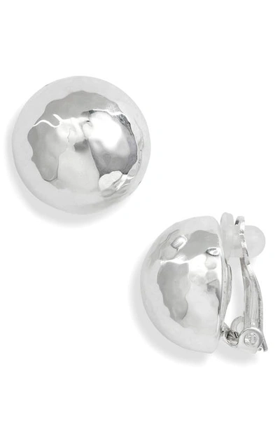 Ippolita Classico Sterling Silver Spherical Clip-on Earrings In Silver