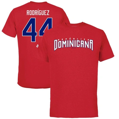 Shop Legends Julio Rodriguez Red Dominican Republic Baseball 2023 World Baseball Classic Name & Number T-