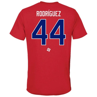 Shop Legends Julio Rodriguez Red Dominican Republic Baseball 2023 World Baseball Classic Name & Number T-