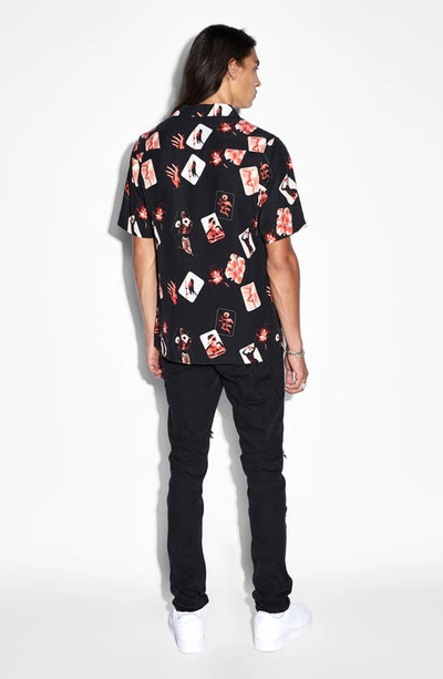 Shop Ksubi Icons Resort Short Sleeve Button-up Camp Shirt In Black