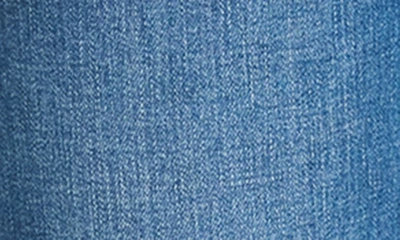 Steve Madden Elia Front Slit High Rise Flare Jeans In Medium Blue In Medium Blue