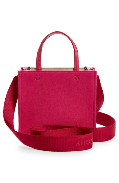 Shop Givenchy Mini Canvas G-tote In Neon Pink