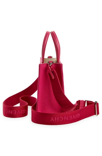 Shop Givenchy Mini Canvas G-tote In Neon Pink