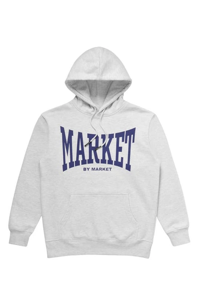 Shop Market Persistent Logo Cotton Hoodie In Ash Gray