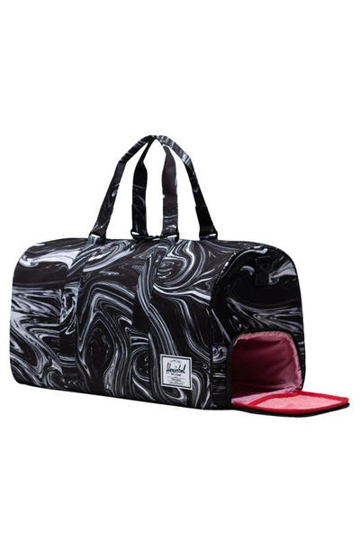 Shop Herschel Supply Co Novel Duffle Bag In Paint Pour Black