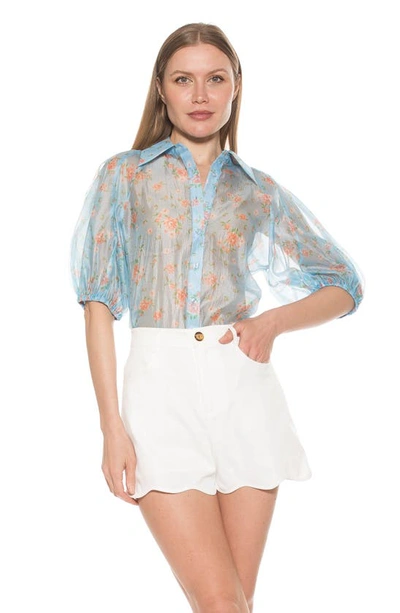 Shop Alexia Admor Billie Floral Button-up Shirt In Halogen Floral