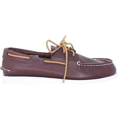 Shop Sperry A/o Brown Leather Brown/white  Yb27283 Pre-school