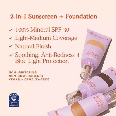 Shop Tower 28 Sunnydays Tinted Spf Sunscreen Foundation