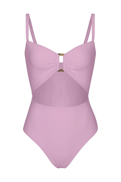 Shop Anemos Tortoise Cutout One-piece In Orchid